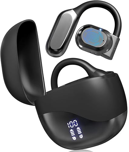 AI Instant Translation Earphones, 144 Languages, Compatible with iPhone and Android, 3-in-1 Translation Device for Travel, Business, and Study, Includes Charging Case (Black)